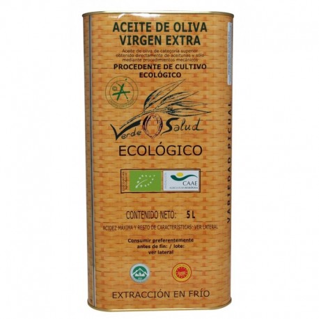 Aceite de Oliva Virgen Extra Ecologico Lata 5 Litros